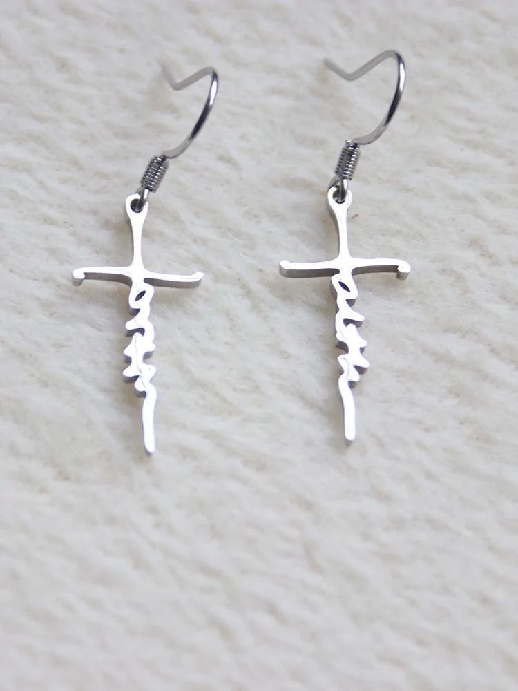 Stainless Steel Faith Cross Necklace