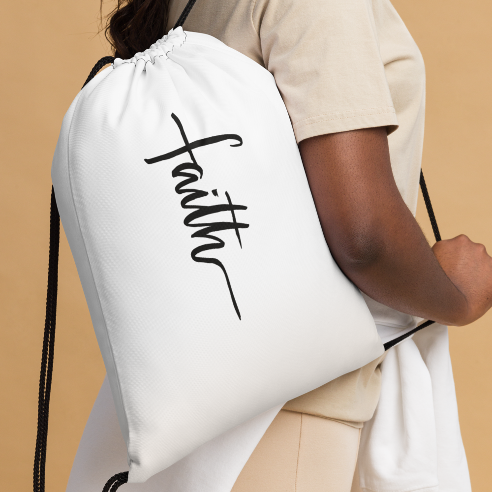 "Faith" Drawstring bag