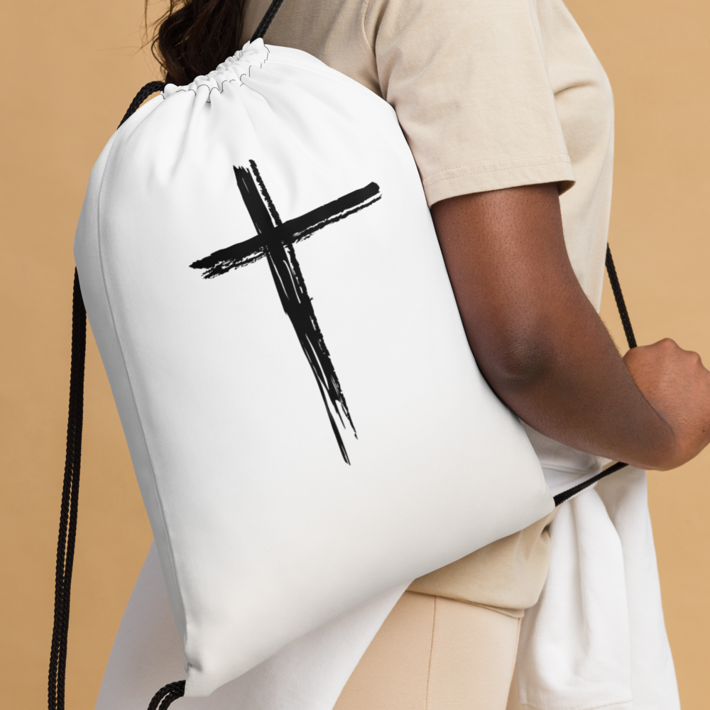 "Cross" Drawstring bag