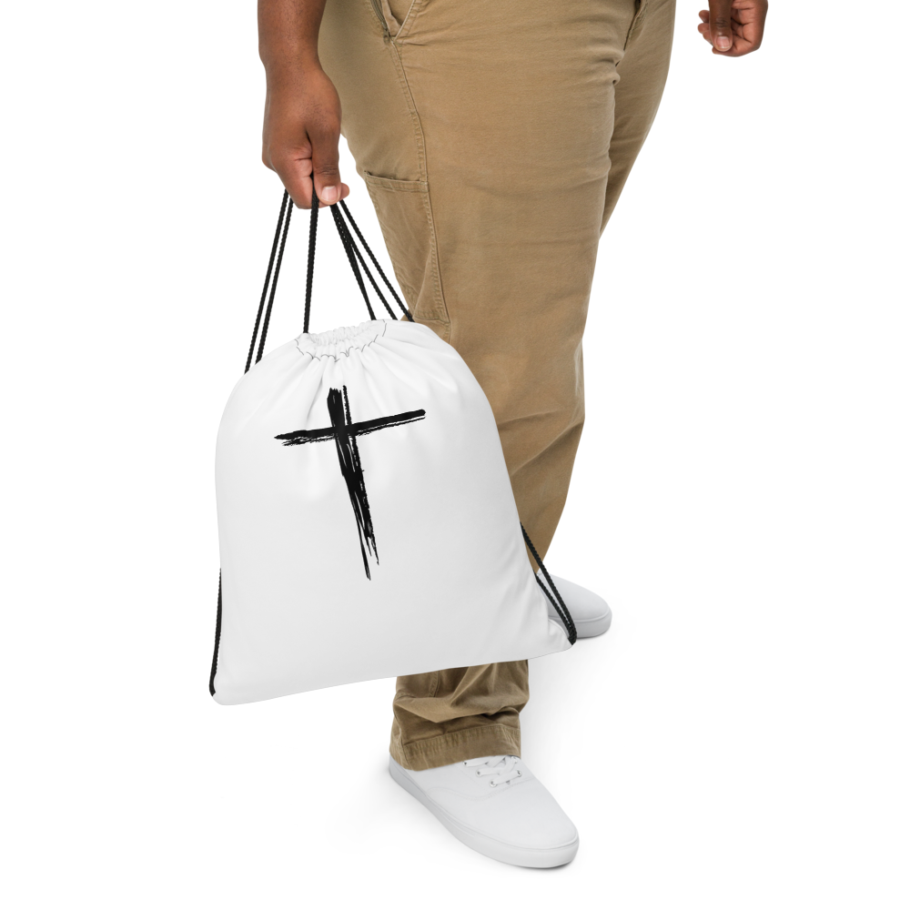 "Cross" Drawstring bag