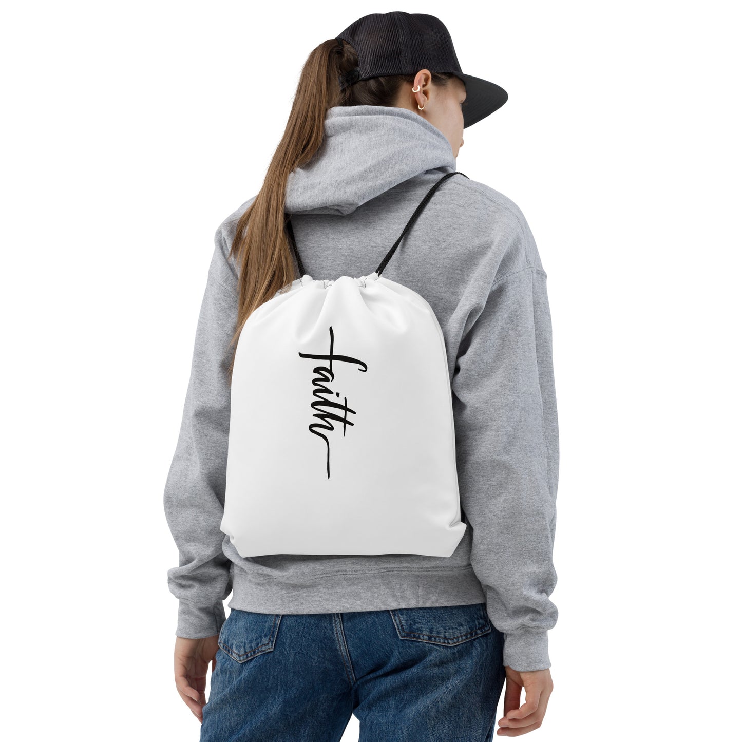 "Faith" Drawstring bag