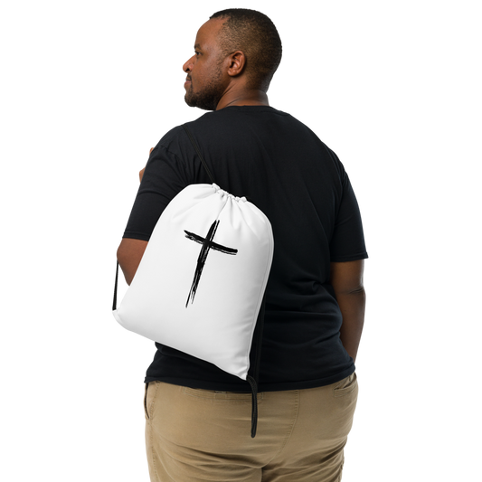 "Cross" Drawstring bag