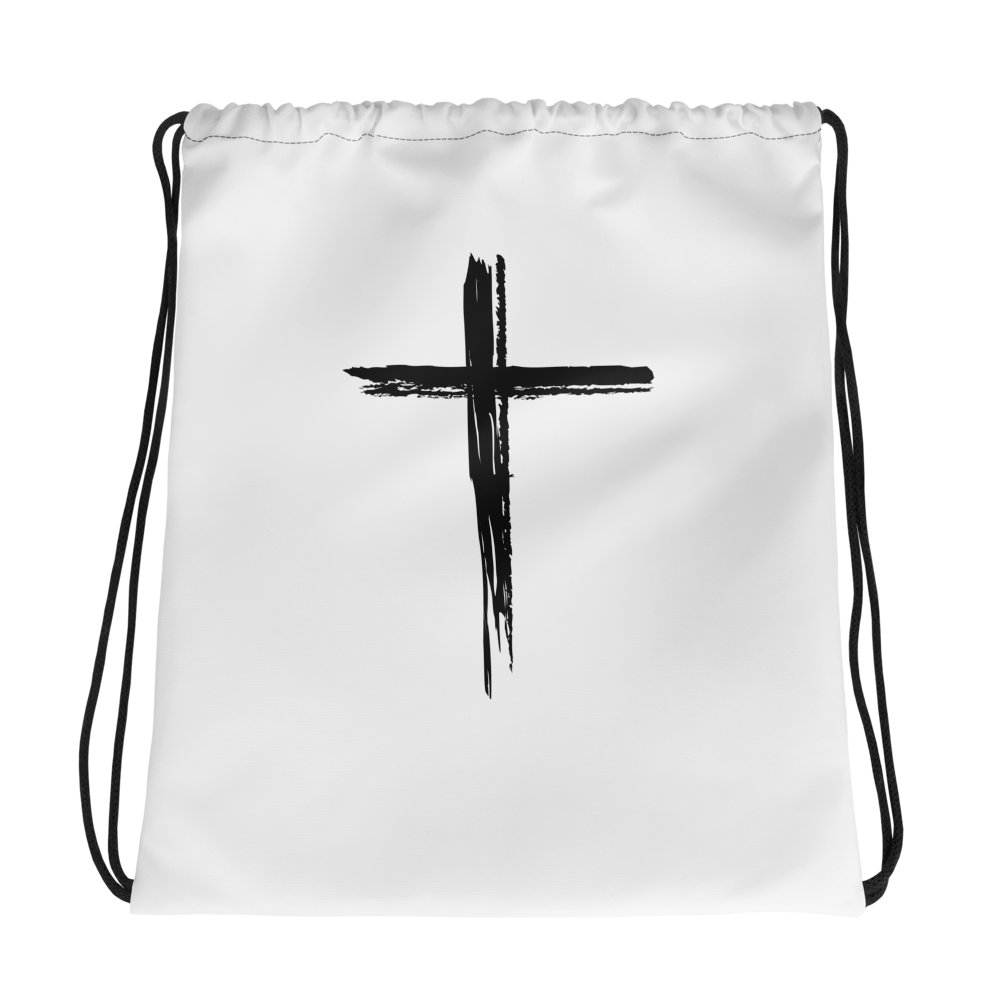 "Cross" Drawstring bag