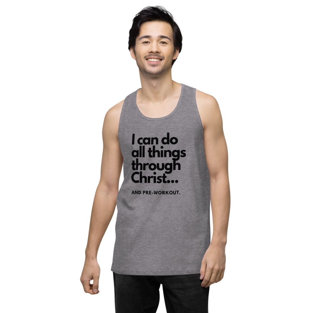 "All Things Through..." Men’s premium tank top