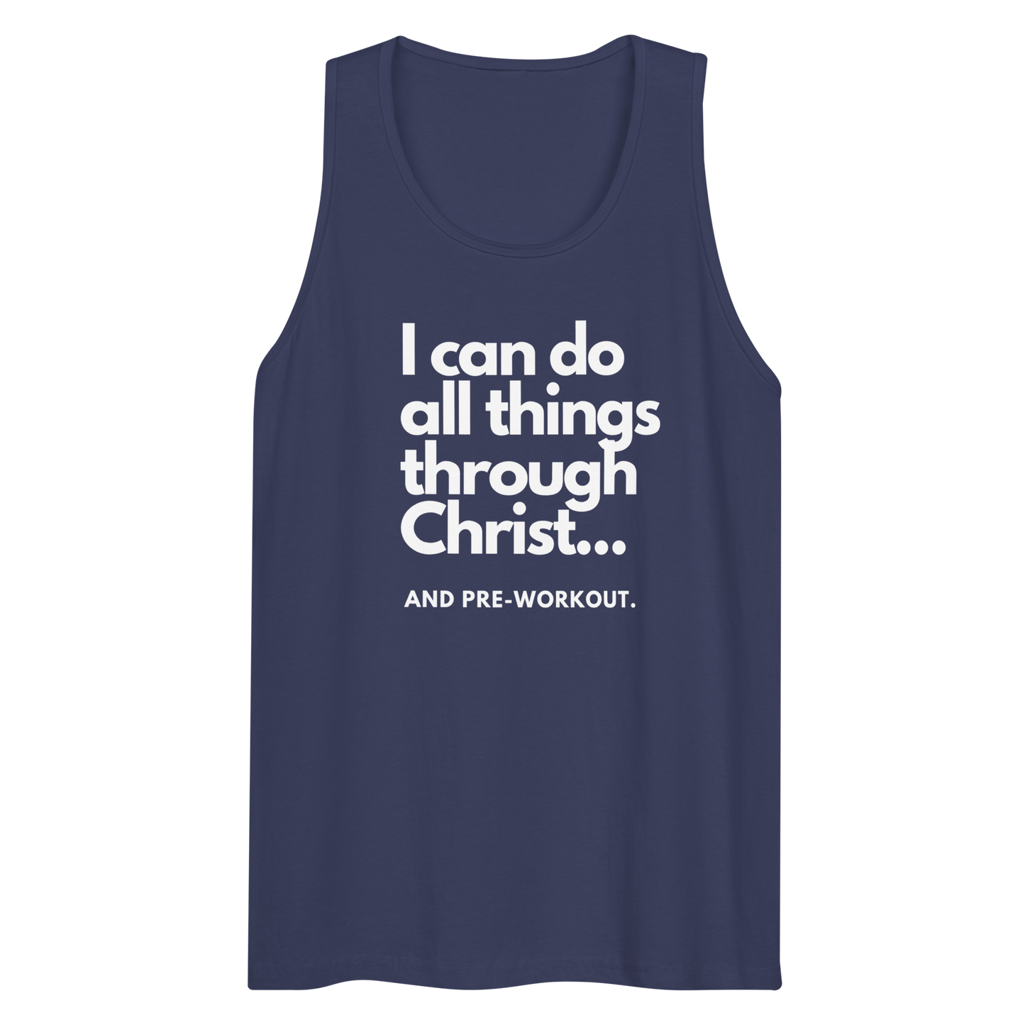 "All Things Through..." Men’s premium tank top