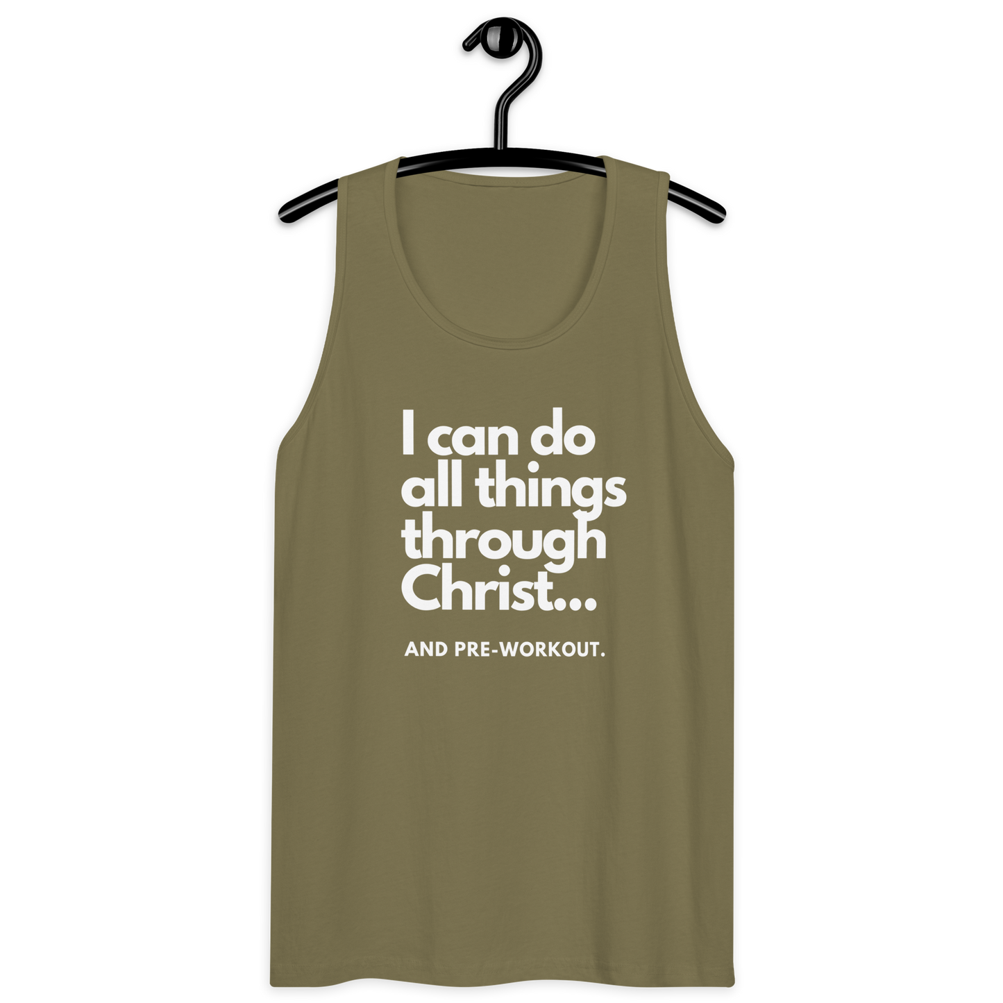 "All Things Through..." Men’s premium tank top