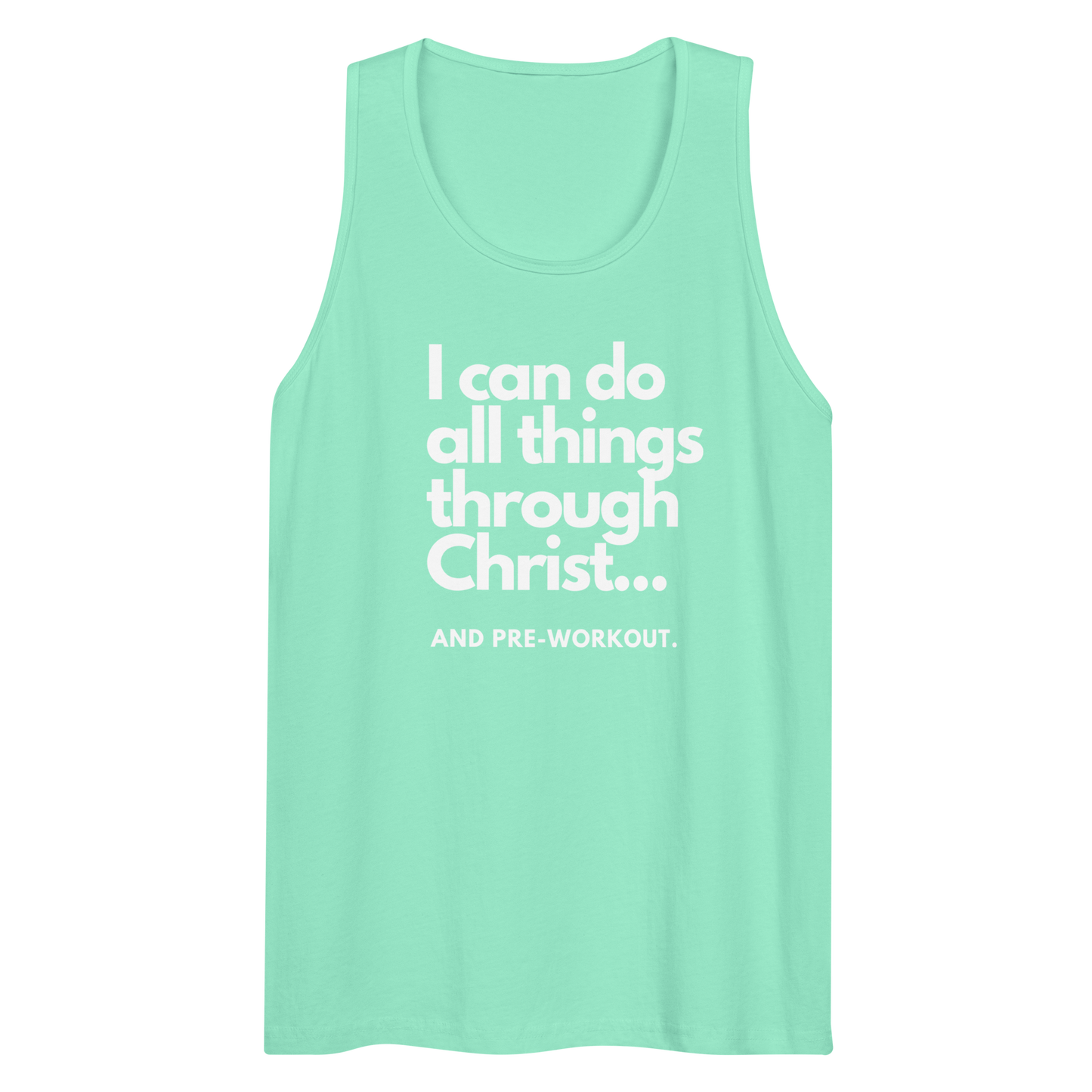 "All Things Through..." Men’s premium tank top