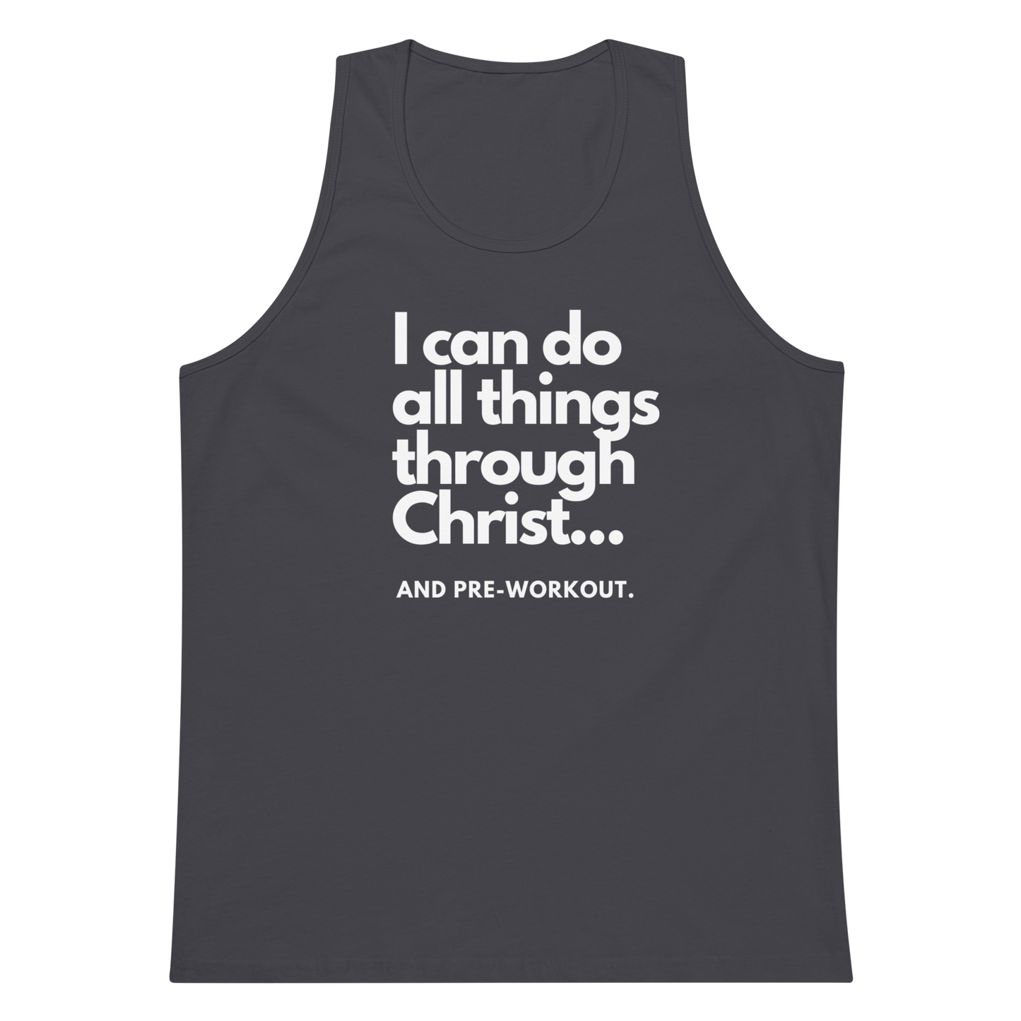 "All Things Through..." Men’s premium tank top