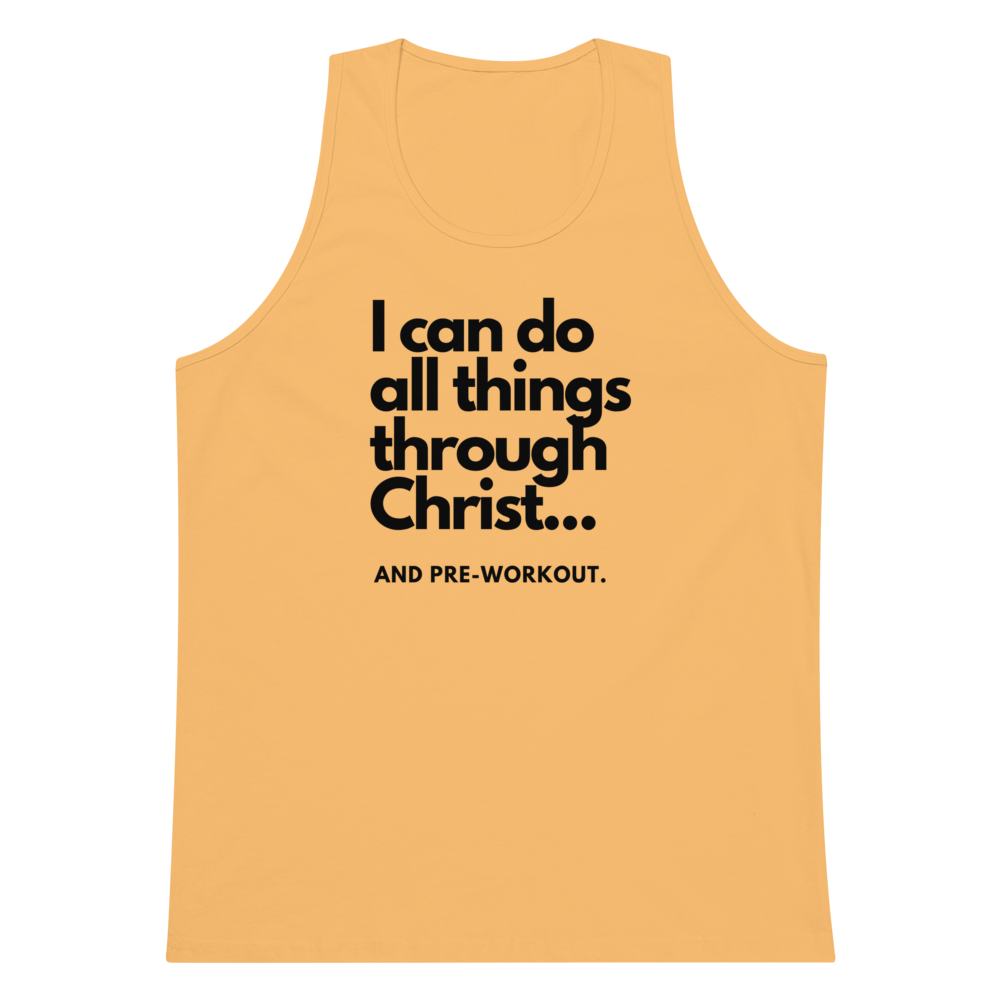 "All Things Through..." Men’s premium tank top