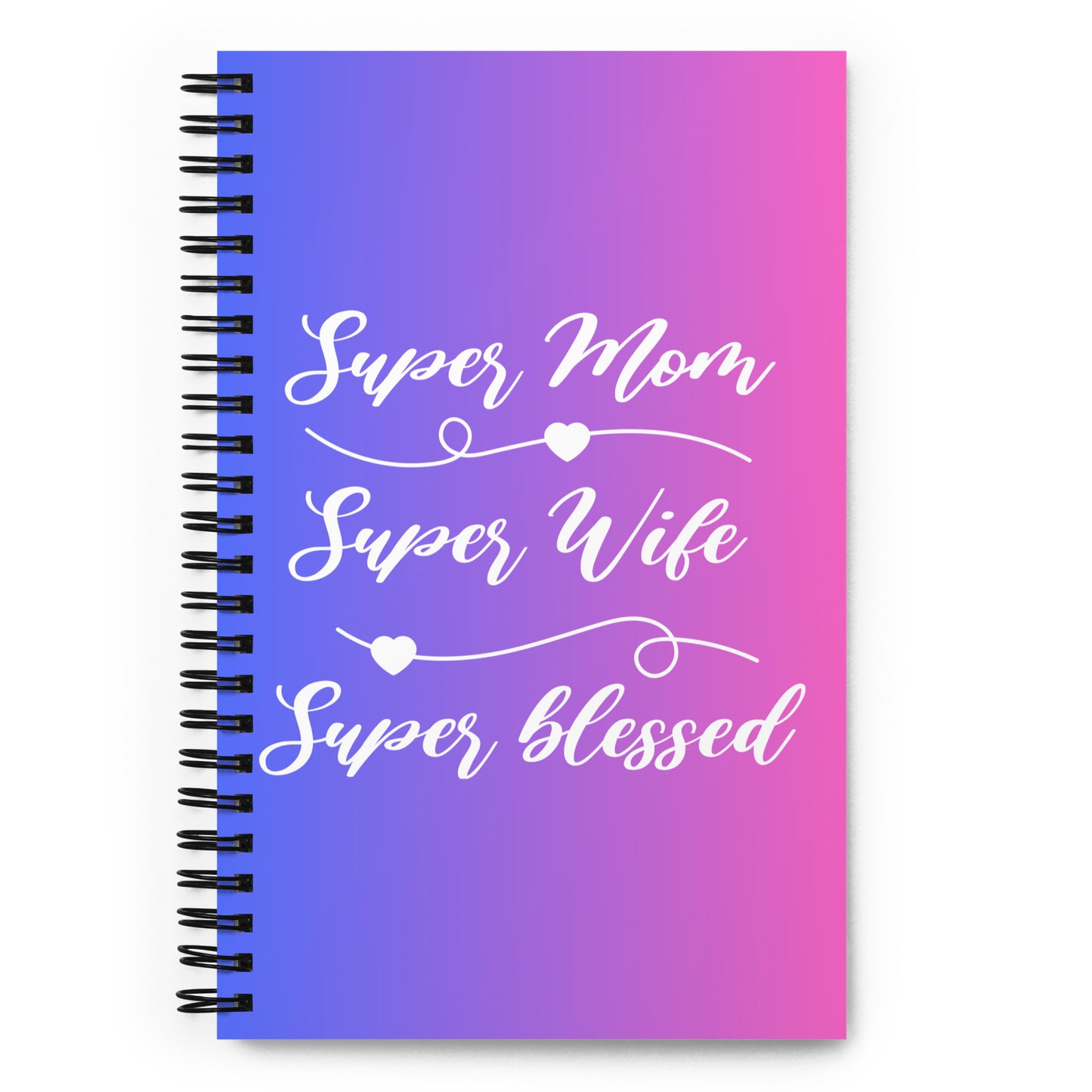 "Mom, Wife, Blessed" Spiral notebook