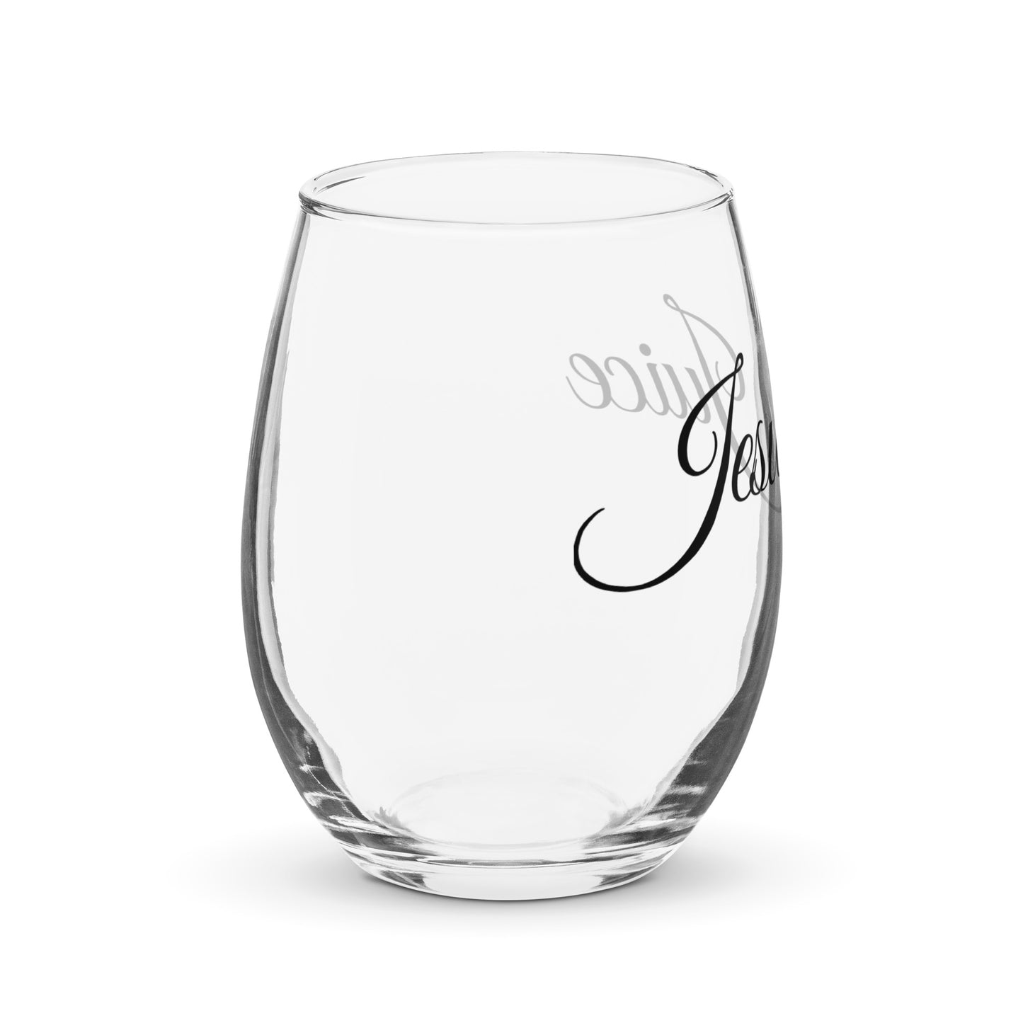 "Jesus Juice" Stemless wine glass