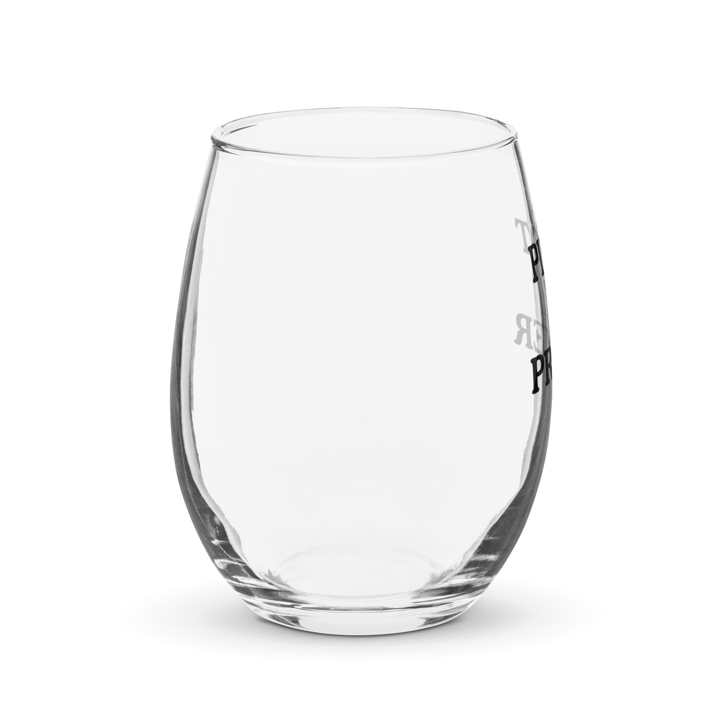 "Pinot & Prayer" Stemless wine glass