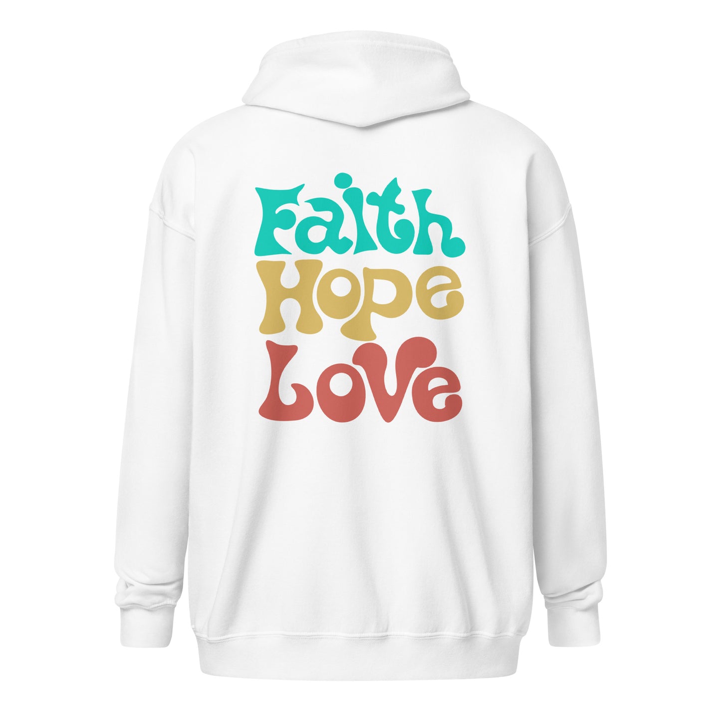 "Faith Hope Love" Unisex zip hoodie