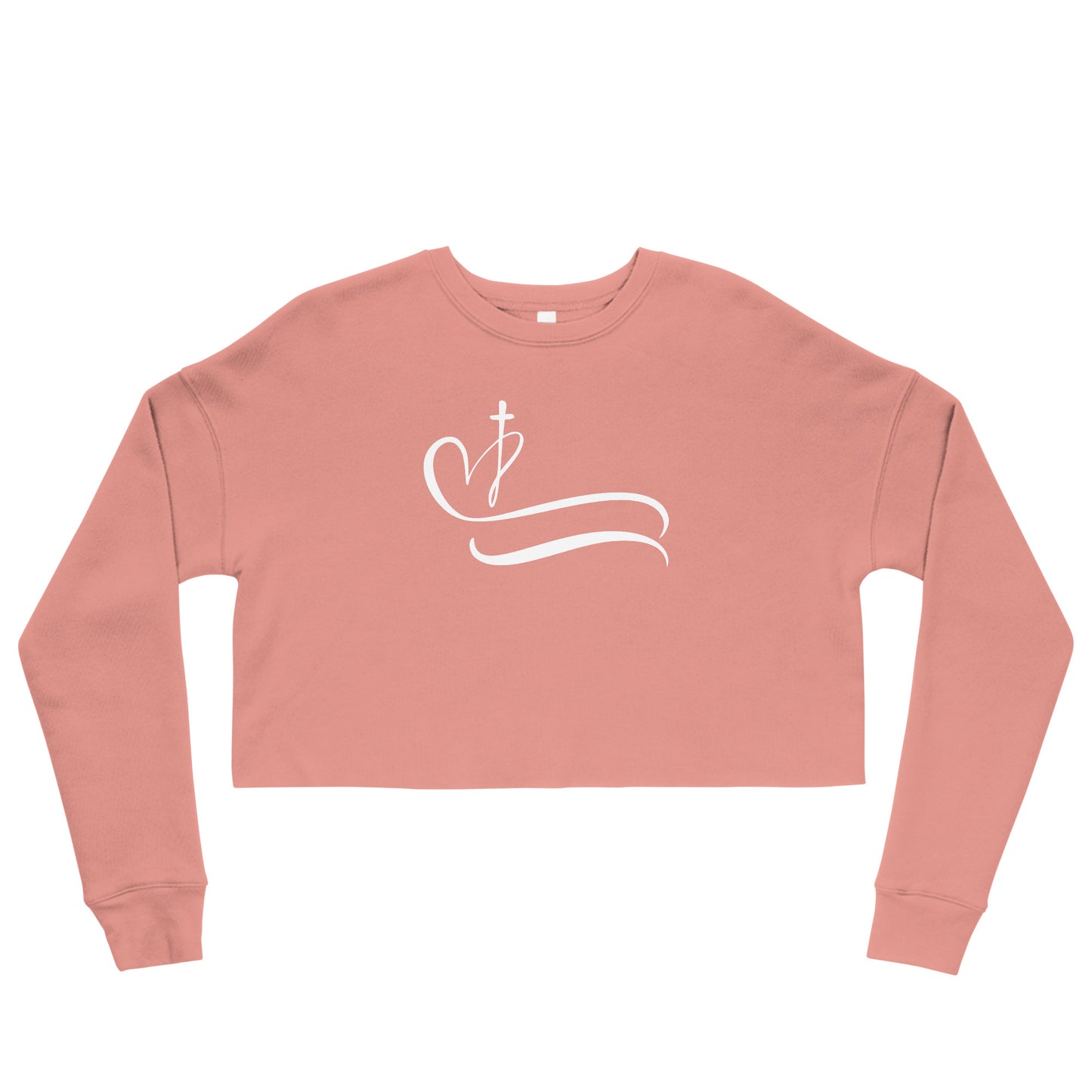 "Cross Heart" Crop Sweatshirt