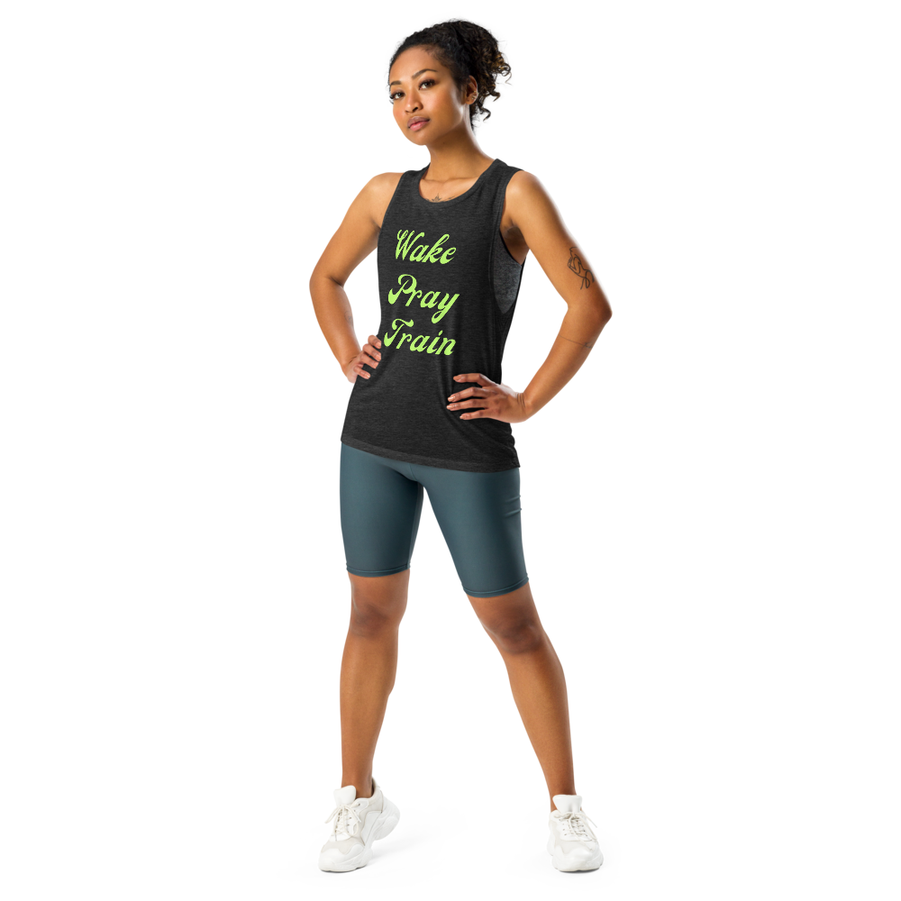 "Wake, Pray, Train" Ladies’ Muscle Tank